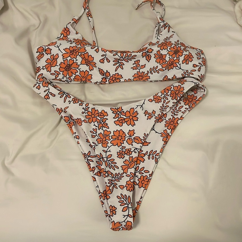 Orange and White ZAFUL Bikini